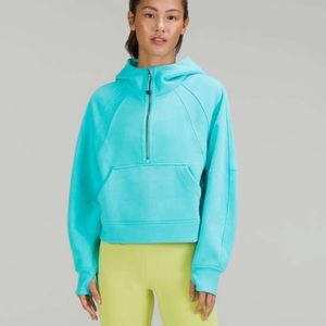 ONLY ONE ‼️ Lululemon Scuba Electric Turquoise Half Zip Hoodie Size M/L 💙